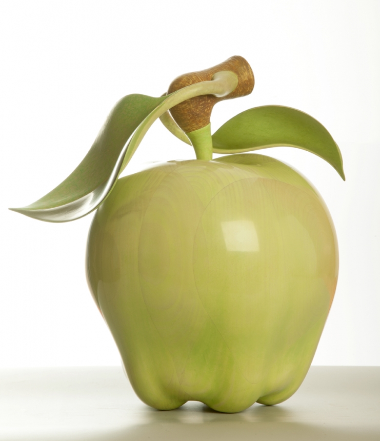 Apple with Leaves in Green image 1