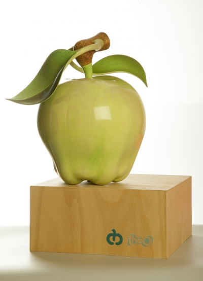 Apple with Leaves in Green image 2